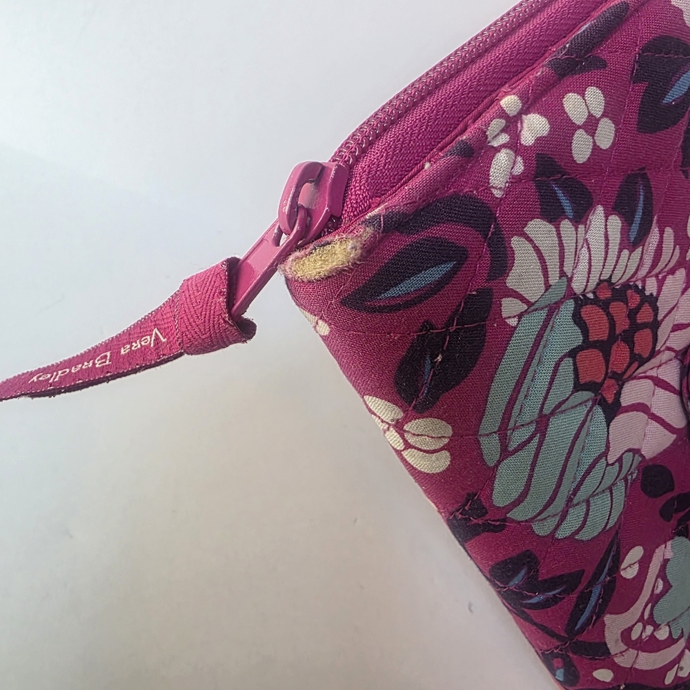 Vera Bradley Bloom Berry RFID Turnlock Wallet Pink Floral Women's Wallet - Picture 12 of 15